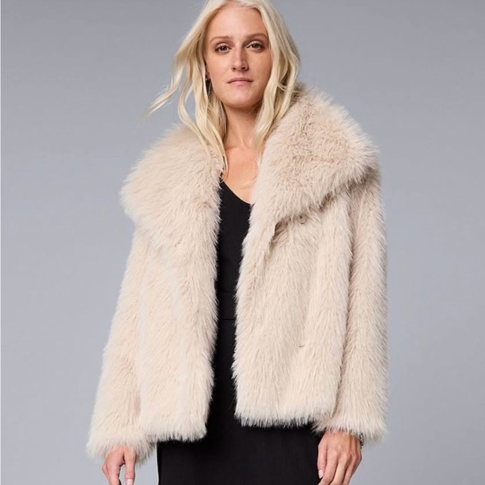 Simply Vera Vera Wang Cream Teddy Jacket